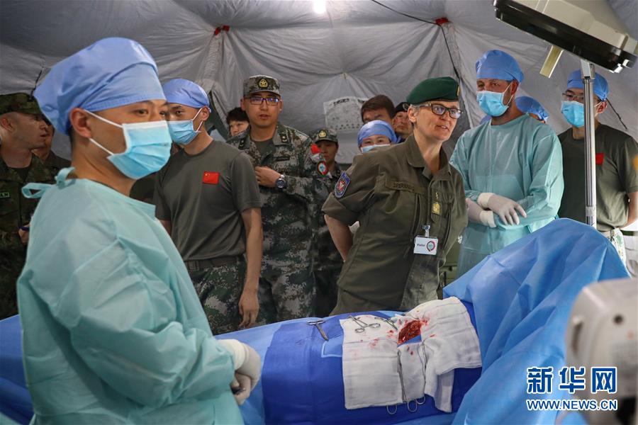 （國際）（3）多國軍官觀摩中德“聯合救援-2019”衛勤實兵聯合演習