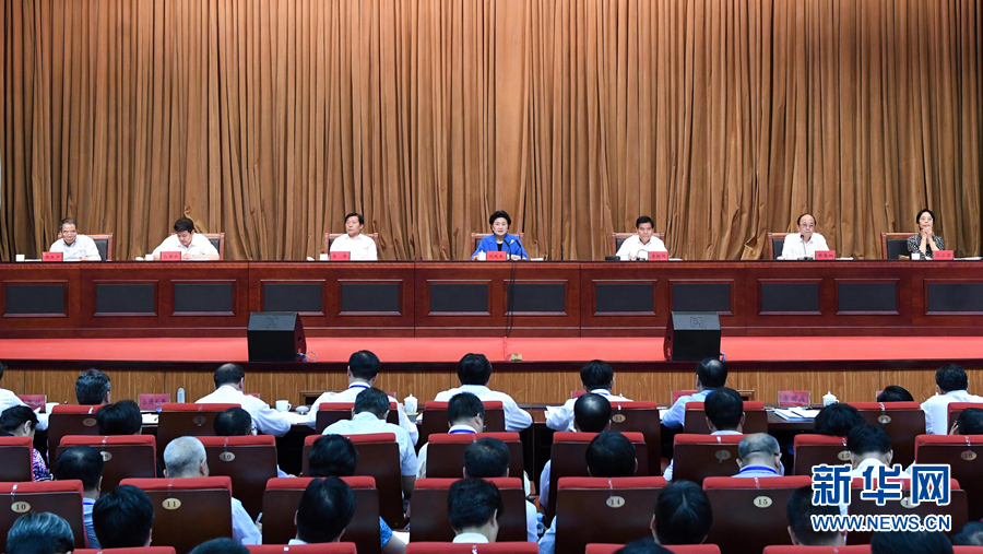 6月25日，全國(guó)民族團(tuán)結(jié)進(jìn)步創(chuàng)建經(jīng)驗(yàn)交流現(xiàn)場(chǎng)會(huì)在內(nèi)蒙古興安盟召開，中共中央政治局委員、國(guó)務(wù)院副總理劉延?xùn)|出席會(huì)議并講話。 新華社記者 陳曄華 攝